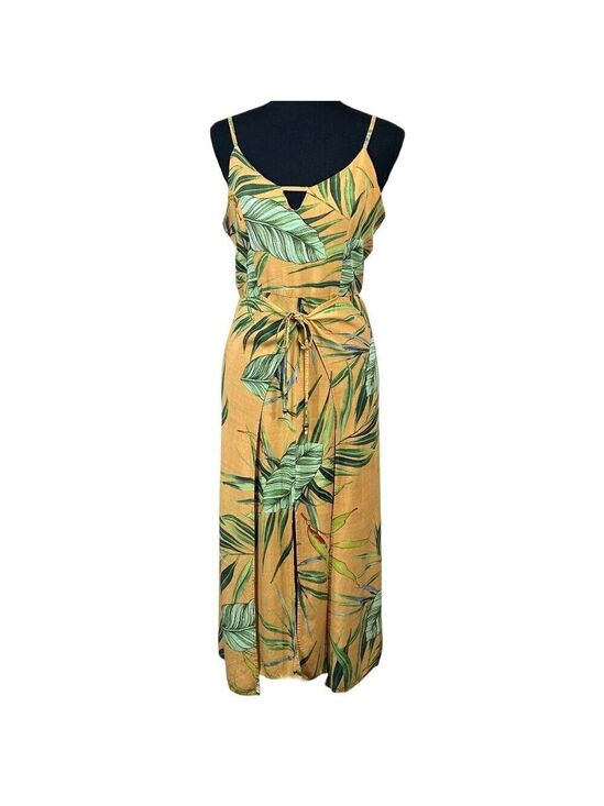 Kauf Dresses & Skirts - Kauf Mustard Yellow Tropical Sexy Viscose Sundress Size M